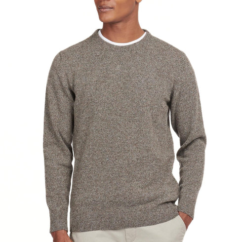 Barbour Pullover Maglia Uomo Essential Tisbury Fog A24 - BARBOURMKN0844 - GY78 - M - Francavilla Moda